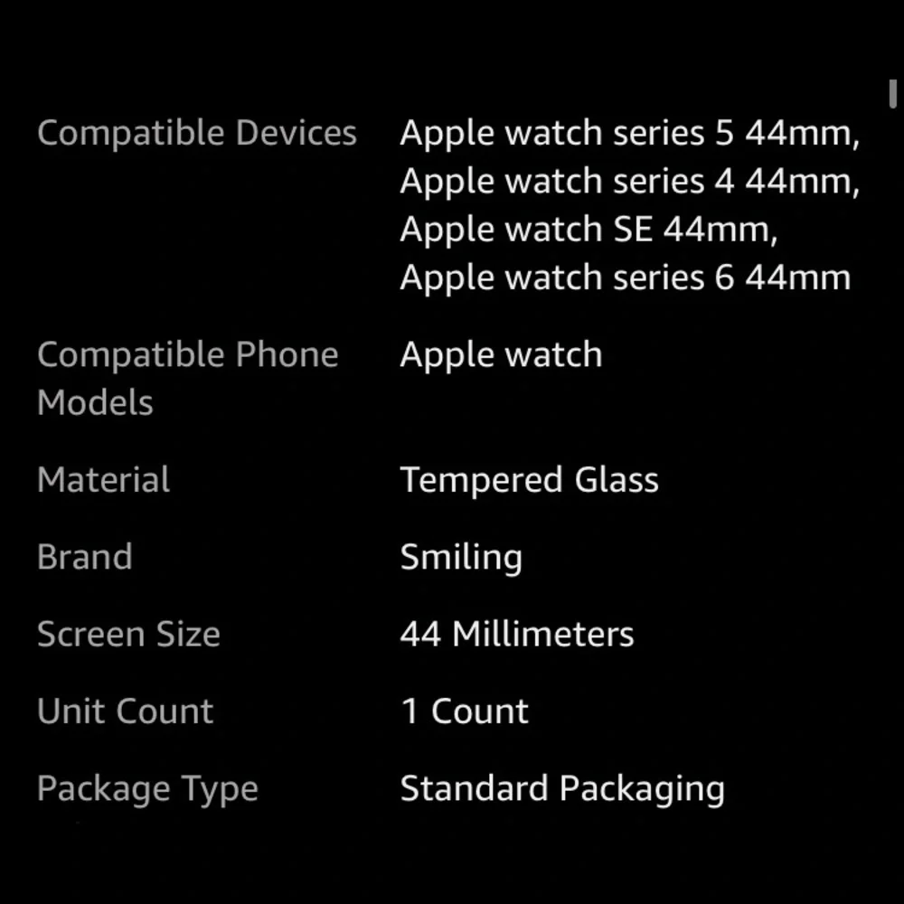 NWT Watch screen protector compatible with Apple Watch 44mm